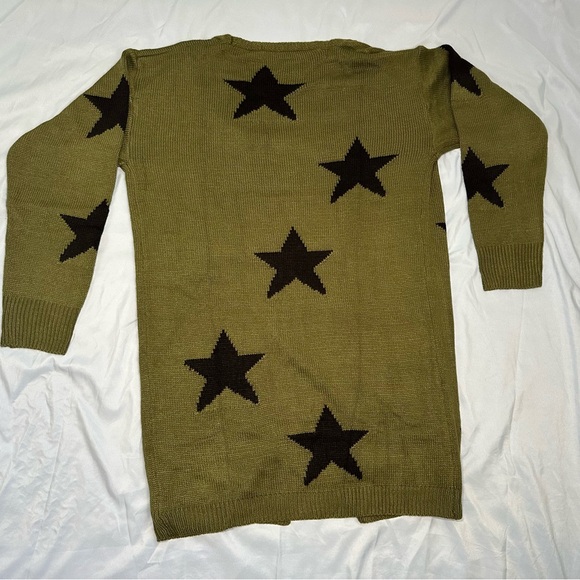 Cupshe Olive Star Cardigan - Picture 3 of 5